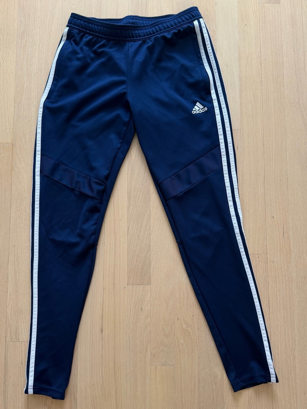 🔥 Adidas 3-Stripe Track Pants Navy/White | Size Small | Zip Ankles